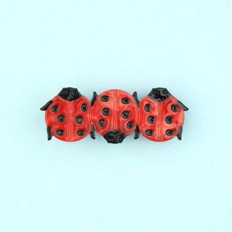 ククシュゼット 正規商品 アクセ ピン クリップ 虫 かわいい おしゃれ ギフト Coucou Suzette てんとう虫 ヘア クリップ レッド×ブラック(ladybugclip)