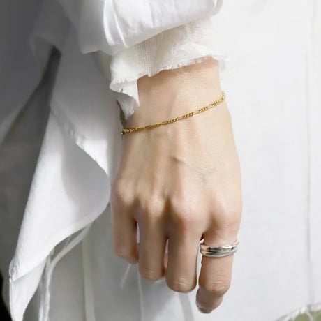TEN. 正規商品 ユニセックス アクセサリー テン フィガロチェーン ブレスレット シルバー/ゴールド【即日発送】(br-0038)(brg-0038)