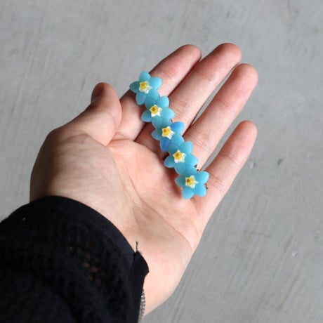 ククシュゼット 正規商品 ヘアアクセ クリップ ピン ヘアピン 花 フランス Coucou Suzette 忘れな草 ヘア クリップ ブルー(fmnclip)