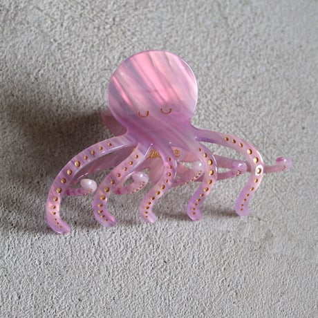 ククシュゼット 正規商品 ヘア アクセ クリップ かわいい 海 夏 魚 生き物 フランス Coucou Suzette タコ ヘア クロー パープル(octopusclaw)