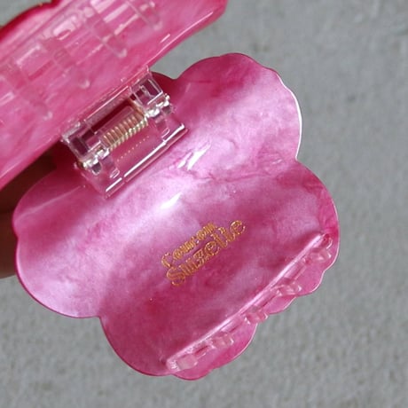 ククシュゼット 正規商品 ヘア アクセ クリップ かわいい 花 フランス Coucou Suzette ハイビスカス ヘア クロー ピンク (hibiscusclaw)