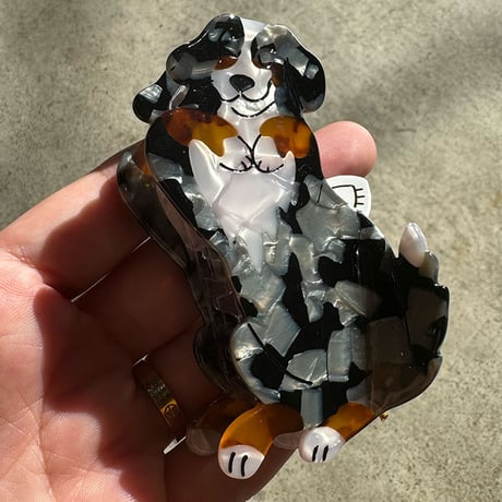 ククシュゼット 正規商品 ヘア アクセ クリップ 犬 Coucou Suzette バーニーズ ヘア クロー ブラウン×ブラック (berneseclaw)