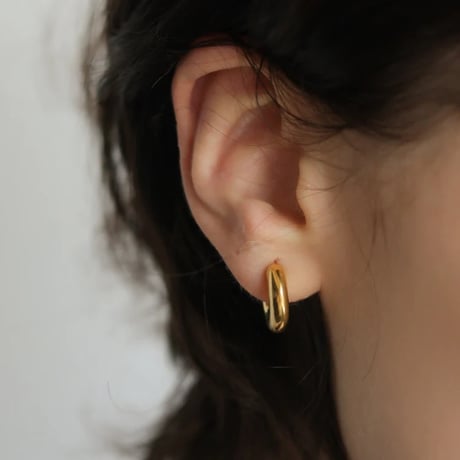 TEN. 正規商品 ユニセックス アクセサリー テン ベーグル イヤリング シルバー/ゴールド【即日発送】