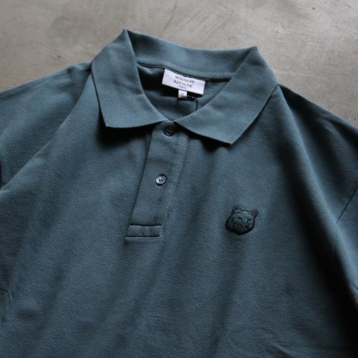 ポ*ス様 ボールド フォックスヘッド エンブロイダード ニット ポロ MAISON KITSUNE / BOLD FOX HEAD PATCH COMFORT PO