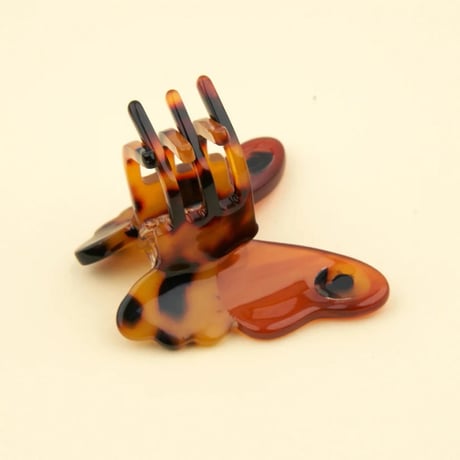 ククシュゼット 正規商品 ヘア アクセ クリップ 虫 かわいい ギフト Coucou Suzette べっ甲 蛾 ミニ ヘア クロー ブラウン (mothminiclaw)