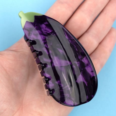 ククシュゼット 正規商品 ヘア アクセ クリップ Coucou Suzette ナス なす ヘア クロー パープル  (eggplantclaw)