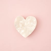 Coucou Suzette / White Mini Heart Hair Claw / whminiheartclaw