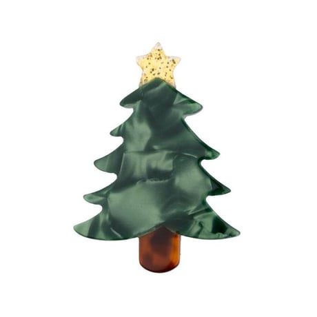 ククシュゼット 正規商品 ヘア アクセ かわいい ギフト フランス Coucou Suzette クリスマス ツリー ヘアクリップ グリーン(christmastreeclip)