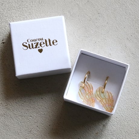 ククシュゼット 正規商品 ピアス レディース 2個売り 両耳用 貝 海 かわいい ギフト フランス シェル ピアス マルチ (shellear)