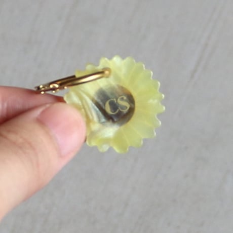 ククシュゼット 正規商品 ピアス レディース 2個売り 両耳用 花 かわいい フランス ヒマワリ イヤリング イエロー ( sunflowerear)