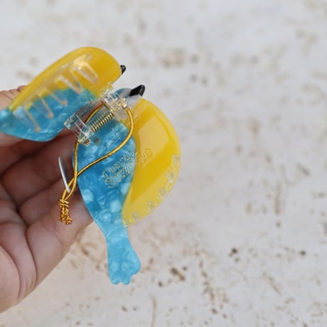 ククシュゼット 正規商品 ヘア アクセ クリップ かわいい 鳥 シジュウカラ フランス Coucou Suzette アオガラ ヘア クロー ブルー (bltiticlaw)