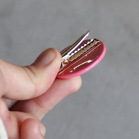 ククシュゼット 正規商品 ヘア アクセ クリップ レトロ かわいい フランス Coucou Suzette 丸型 ラウンド ヘアクリップ ピンク(roundclip)