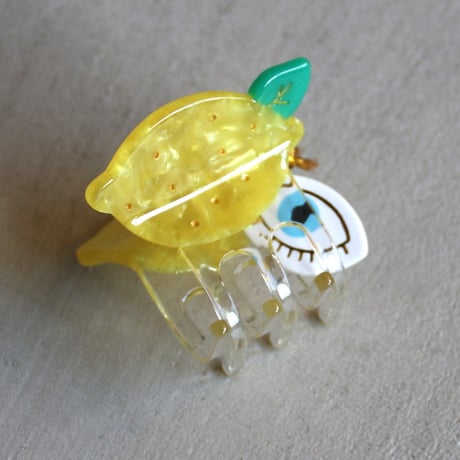 ククシュゼット 正規商品 ヘア ミニ アクセ クリップ フルーツ 果物 Coucou Suzette レモン ヘア クロー イエロー (lemonminiclaw)