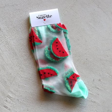 Coucou Suzette / スイカ シアー ソックス / watermelonshsocks