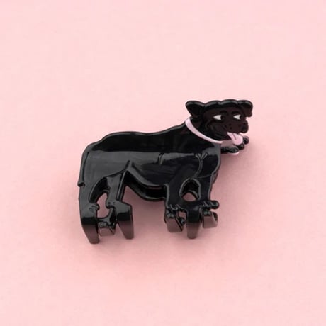 ククシュゼット 正規商品 ヘア アクセ クリップ 犬 Coucou Suzette スタッフィー スタッフォード シャーブル テリア ヘア クローブラック (staffyclaw)
