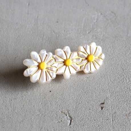 ククシュゼット 正規商品 ヘアアクセ クリップ ピン ヘアピン 花 フランス Coucou Suzette デイジー ヘア クリップ ホワイト(daisyclip)