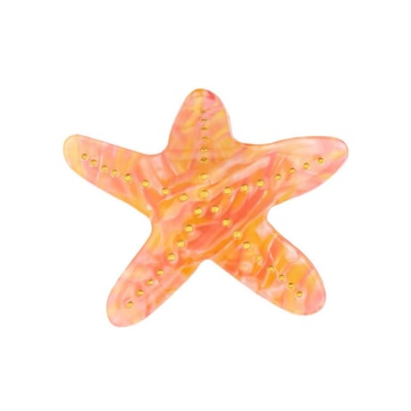 ククシュゼット 正規商品 ヘア アクセ クリップ かわいい 海 夏 フランス Coucou Suzette  ヒトデ ヘア クロー オレンジ系(starfishclaw)