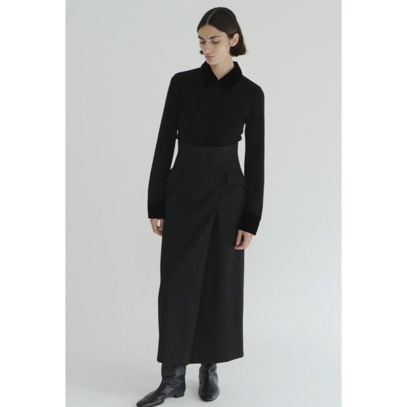 CLANE / H/W TUCK MAXI SKIRT / 171096202 | CHARGER CLANE / H/W TUCK MAXI SKIRT / 171096202 | CHARGER