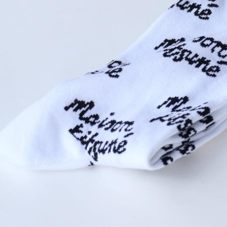 MAISON KITSUNE / HANDWRITING SOCKS / nm06441kt0014