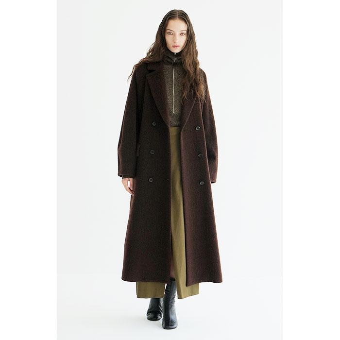 CLANE / DOUBLE WOOL LONG COAT / 171010052 | CHA CLANE / DOUBLE WOOL LONG COAT / 171010052 | CHA