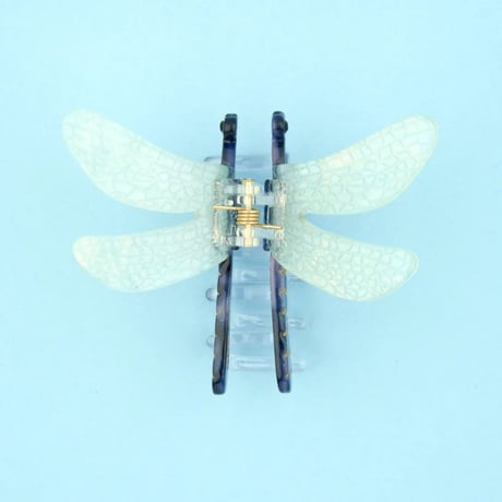 ククシュゼット 正規商品 ヘア アクセ クリップ 蝶 虫 かわいい ギフト Coucou Suzette トンボ ヘア クロー ネイビー(dragonflyclaw)