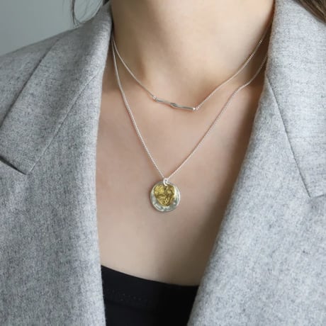TEN. 正規商品 ユニセックス アクセサリー テン ルター ネックレス シルバー×ゴールド【即日発送】(nex-0040)