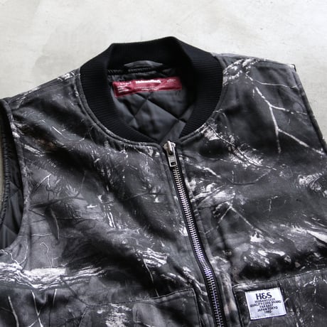 HIDEANDSEEK / Camo Zip Work Vest / HJ-100225