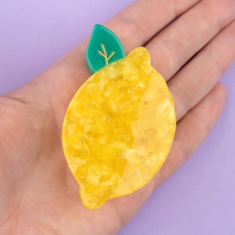 ククシュゼット 正規商品 ヘア アクセ クリップ フルーツ 果物 かわいい Coucou Suzette レモン ヘア クロー Lemon Hair Claw イエロー (lemonclaw)