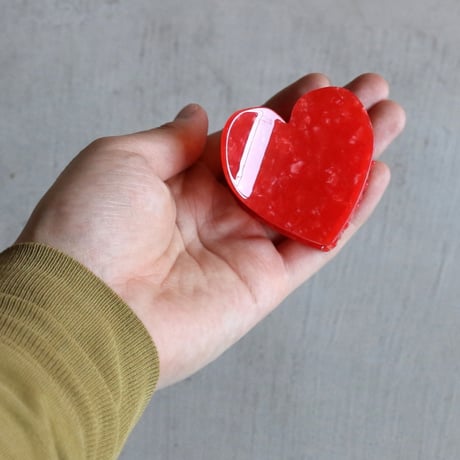 ククシュゼット 正規商品 ヘア アクセ クリップ かわいい ハート Coucou Suzette ハート ヘア クロー Heart Hair Claw レッド (heartclaw)