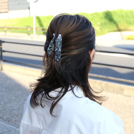 ククシュゼット 正規商品 ヘア アクセ クリップ かわいい 海 夏 魚 生き物 フランス Coucou Suzette カキ ヘア クロー グレー(oysterclaw)