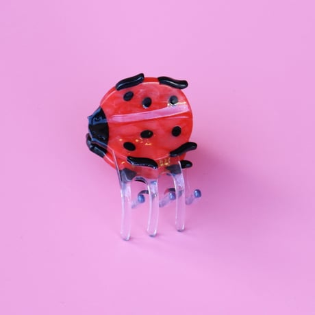 ククシュゼット 正規商品 ヘアアクセ クリップ 虫 かわいい ギフト Coucou Suzette てんとう虫 ミニ ヘア クロー レッド×ブラック(ladybugminiclaw)