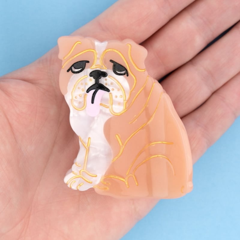 +❥❥厳選クリップコーナー293フレンチブルドッグ犬アセテートバンズクリップ中大 ❥❥厳選クリップコーナー293フレンチブルドッグ犬アセテート