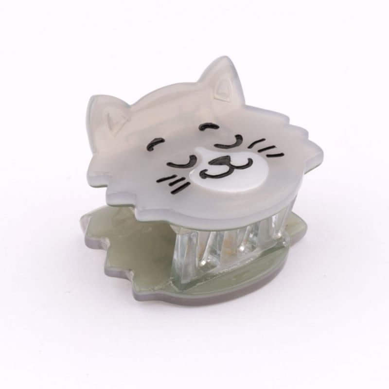 ★グレ猫★ ククシュゼット 正規商品 ヘア ミニ アクセ クリップ 猫 Coucou