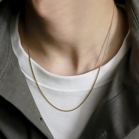 TEN. 正規商品 ユニセックス アクセサリー テン ツイスト チェーン ネックレス シルバー/ゴールド 38cm/50cm 2サイズ展開【即日発送】
