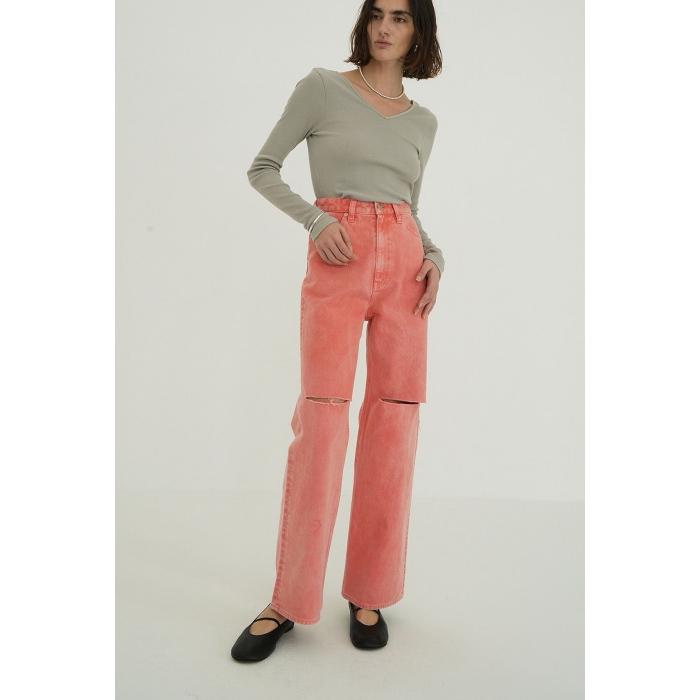 CLANE / SLASH CUT DENIM PANTS / 181117322 | CHA