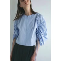 MANOF / DRAWSTRING SLEEVE SHORT BLOUSE / 891224132