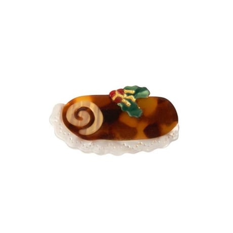 Coucou Suzette / Christmas Log Cake Hair Clip / christmaslogcakeclip