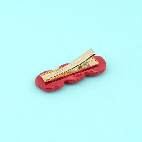 ククシュゼット 正規商品 ヘアアクセ クリップ ピン 花 ヘアピン フランス Coucou Suzette ポピー ヘア クリップ レッド  (poppyclip)