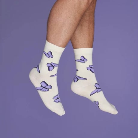 Coucou Suzett / パープル バタフライ ソックス / pubutterflysocks