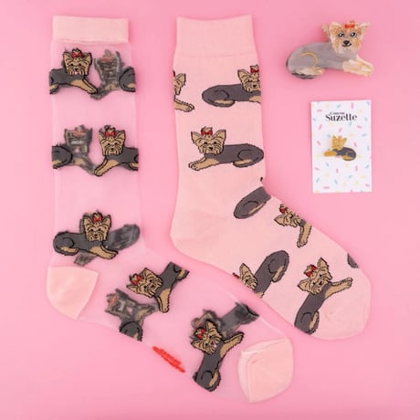 Coucou Suzette / ヨークシャテリア シアー ソックス / yorkshireshsocks