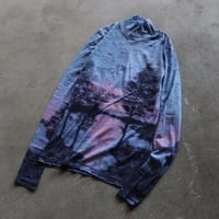 MAISON KITSUNE / LANDSCAPE MESH HIGH NECK TOP / nw00417kj0122