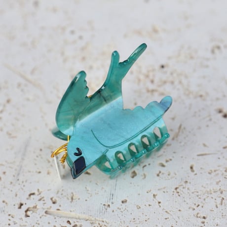 ククシュゼット 正規商品 ヘア アクセ クリップ かわいい 鳥 フランス Coucou Suzette ツバメ 燕 ヘア クロー ブルー (swallowclaw)