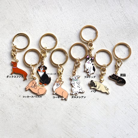 ククシュゼット 正規商品 キーリング キーホルダー ペットタグ 可愛い おしゃれ 犬 猫 ギフト Coucou Suzette フランス 11種類展開(cskeyring)