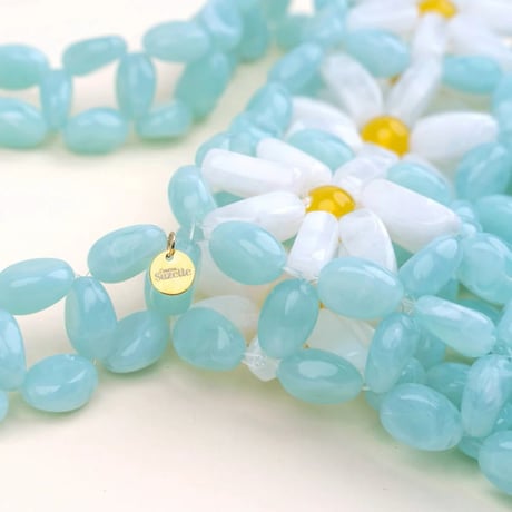 ククシュゼット 正規商品 ビーズ バッグ ショルダー かわいい 花 Coucou Suzette デイジー ビーズ バッグ Daisy Beaded Bag ブルー Blue