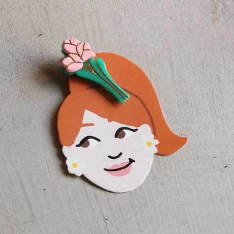 ククシュゼット 正規商品 ヘアアクセ クリップ ピン ヘアピン 花 フランス Coucou Suzette チューリップ ヘア クリップ ピンク(tulipclip)