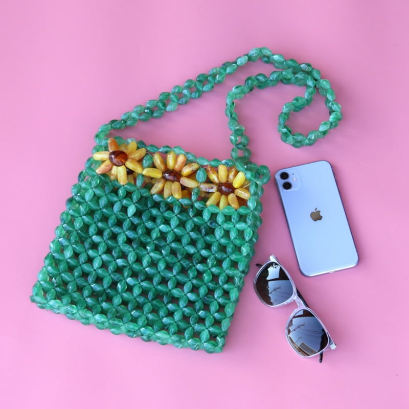 ククシュゼット 正規商品 ビーズ バッグ ショルダー かわいい 花