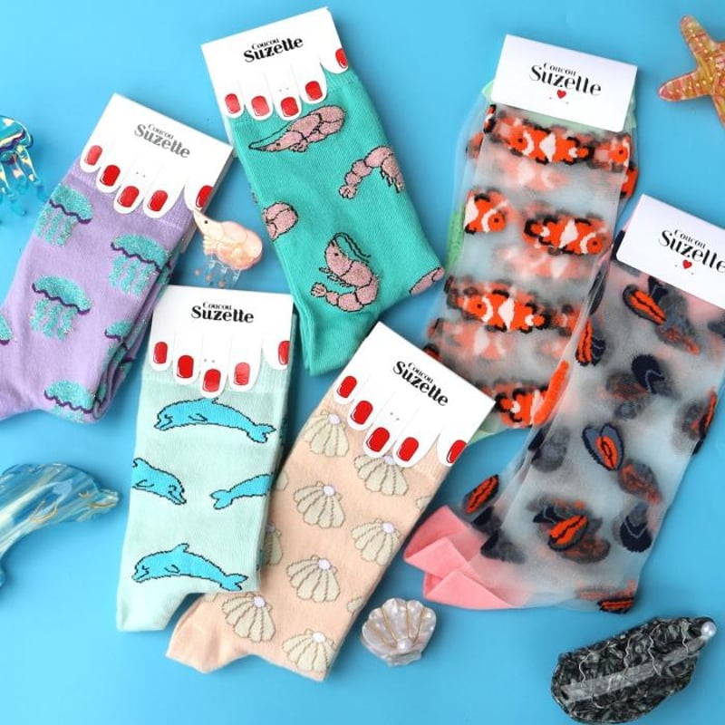 ククシュゼット 正規商品 靴下 レディース エビ フランス ギフト