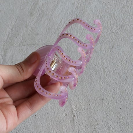 ククシュゼット 正規商品 ヘア アクセ クリップ かわいい 海 夏 魚 生き物 フランス Coucou Suzette タコ ヘア クロー パープル(octopusclaw)