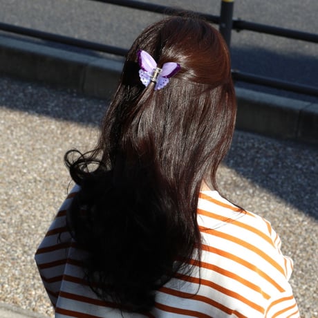 ククシュゼット 正規商品 ヘア アクセ クリップ 蝶 虫 かわいい ギフト Coucou Suzette 紫 蝶 ヘア クロー  パープル(pubutterflyclaw)