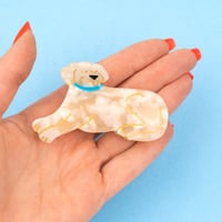 ククシュゼット 正規商品 ヘア アクセ クリップ 犬 ラブラドール ヘア クロー ベージュ (labradorclaw)